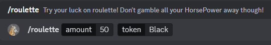 The /roulette command - command usage