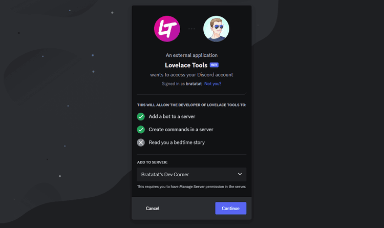 How to install the Lovelace.Tools discord bot?